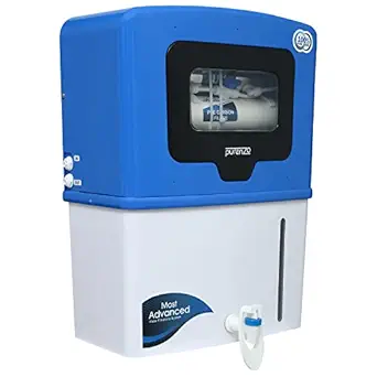 Purenzo Copper+ RO + UV + UF + COPPER + TDS CONTROLLER Water Purifier with Multi Stage Water Purification & 10 Litres Storage Capacity for Home & Office (Blue)