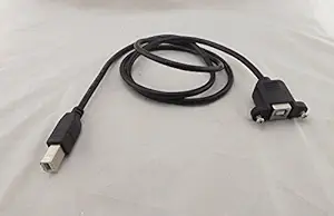 Generic 1x USB 2. 0 B Male to B Female Socket Panel Mount Printer Extension Cable 1M 3FT