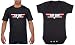 Purple Penguin Clothing Baby Grow - Top Dad T-Shirt, Top Son Baby Grow Combo - Black Large / 6-12 Months