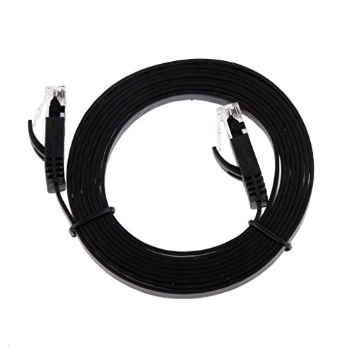 RJ45 CAT5 CAT5e CAT6 Ethernet Netzwerkkabel Mit Lead Flach UTP Patch – 2m - 3