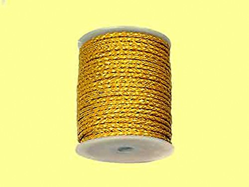 Magic and Arts Lederband geflochten gold 3mm