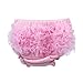 La Vogue Baby Girls Boys Ruffle Pants Knickers Bloomers Nappy Cover (S, Pink)