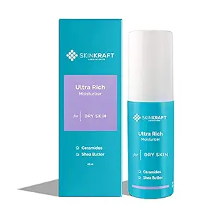 SkinKraft Ultra Rich Moisturiser, Paraben Free Moisturizer For Dry Skin | Customized Face Moisturizer That Helps Retain Moisture - 45ml
