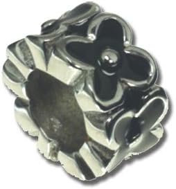 Bead Stainless Steel, Colour: Black-Silver