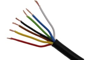 HAFIX Bosch Câble de remorque FLYY 7 x 1,5mm² - KFZ câble de remorque pour Voitures et camions câble de véhicule 7 pôles/Fil 4M Noir Made in Germany.