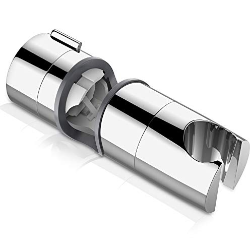 Soporte Ducha, Autkors Soporte Alcachofa de Ducha Ajustable(18-25mm) y Cromado con ABS Almohadilla de la Abrazadera del Resbalador y Rotación 360° para la Ducha Mano en el Cuarto de Baño