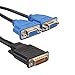 Produktbild Wokee DMS59 DVI Stecker auf 2 x VGA Buchse DMS-59 Adapter Y Kabel Video Monitor Splitter 59 Pin auf 2 x VGA (Buchse) 15 Pin - Splitter - Kabellänge