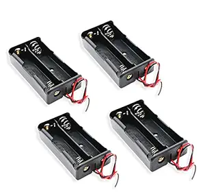 ICSTORE 18650 Lithium Battery Holder Case/Mount/Socket DIY KIT for 3.7V Battery Dual Storage Slots for Power Supply - 4pcs