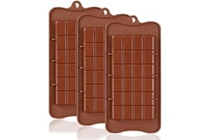 Pritogo Schokoladenform (3er-Set) brechbare Silikonform Backform Flexible Form für DIY Schokolade Bonbons Pralinen Energieriegel Tortendeko