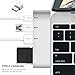 Produktbild X-DNENG Typ C Hub mit 2 Super Speed USB 3.0 Ports, 1 SD Speicher Port, 1 Micro SD Speicher Port Kartenleser f¨¹r MacBook 12-Zoll, MacBook Pro, Google Chromebook, Aluminium Alloy Build (Silber)