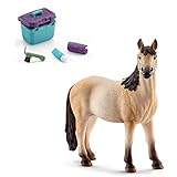 Handbemalt Horseclub Schleich -13806 Mustang Stute + 42366 Pferdepflege