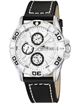 Lotus Herren-Armbanduhr Analog leder schwarz 15813/1