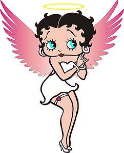 Smarts-Art 2 X Sticker Betty Boop avec rabats 100 mm Une Surface plate