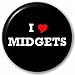 Price comparison product image (D Pin) 25mm Lapel Pin Button Badge: I HEART LOVE MIDGETS
