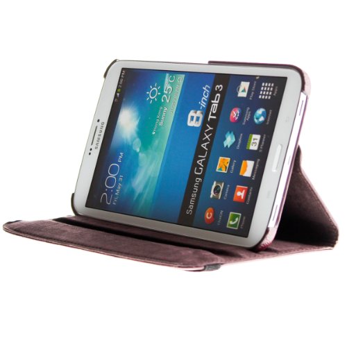 3in1 SET Tab3 8.0 360° Schutzhülle + Folie + Pen Samsung Galaxy Tab 3 8.0 SM-T310 T311 T315 Tasche Etui (Braun) - 4