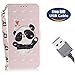 Produktbild Aireratze LG G7 Handyhülle, LG G7 Hülle Karteneinschub TPU Innen Kratzfestes Schmutzunempfindliches Schutz Handy in Netter Panda Helle Farbe 3D Tech Ultra Glatt für LG G7 (USB Cable)