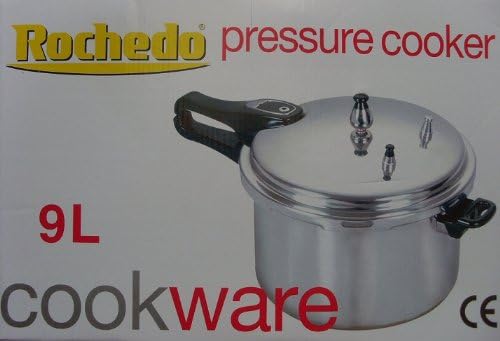9LTR Aluminium Pressure Cooker Light Weight With Dual Handles &amp; Safety Valves