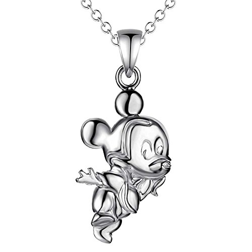 Schmuckset Mickey Mouse Silber Modeschmuck Ohrringe / Halskette Damen und Mädchen (Halskette)