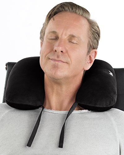 daydream: patentiertes 3-in-1 Nackenkissen mit Mikroperlen, schwarz (N-5501) - 3