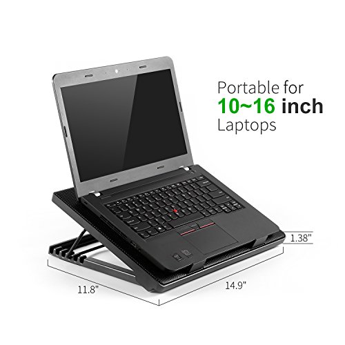 LESHP Laptop Notebook Kühler Cooler 12-16 Zoll Laptop Kühler Notebook Cooler Ständer Kühlpad Kühlmatte - 4