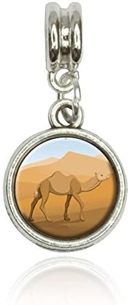 Camel Walking Through Desert Euro European Italian Style Bracelet Bead Charm