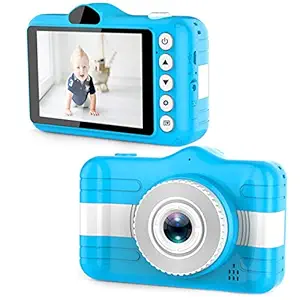 boxoon Kids Digital Camera Dual Lens Portable 32GB Fun Kids Photo Camera with Lanyard Sticker Kids Digital