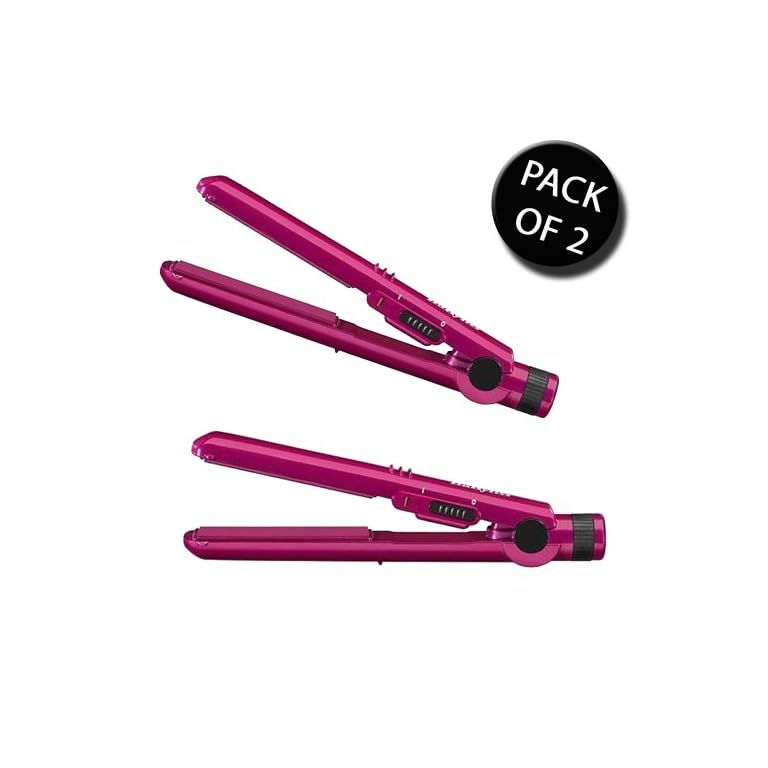 2x-BaByliss-2860BAU-Pro-200-Nano-Mini-Straightener-Ceramic-Pink 2x BaByliss 2860BAU Pro 200 Nano Mini Straightener Ceramic - Pink