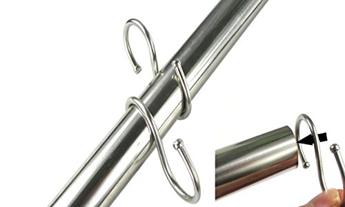 8 Stk. S-Haken Kleiderhaken Garderobenhaken Haken für Kleiderstange oder Garderobe Jackenhaken aus Edelstahl · 65x35mm - 3