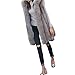 Produktbild Mode Mantel Damen feiXIANG Outwear Strickjacke Jacke Kunstpelz Frauen Weste Gilet(Grau,L)