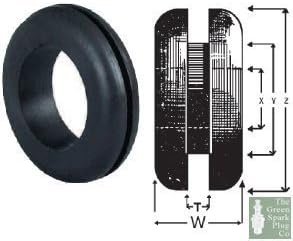 Durite - 100 x Wiring Grommets - 6.36 Bulk Head Hole 3.96 Diameter