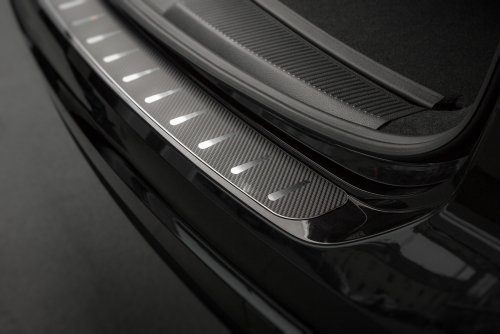 PKWelt 5901991251486 Protection De Seuil De Chargement Pare-Chocs Acier Inoxydable + Carbone