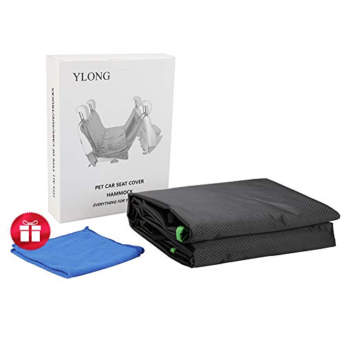 Preisvergleich Produktbild YLONG Pet Autositzbezüge - Schutzfolie Rücksitz hinten, Professionelle Hundehängematte für Rücksitz mit Netzfenster, Hundedecke für Rücksitzbank - Wasserdichter, Rutschfester Gummi