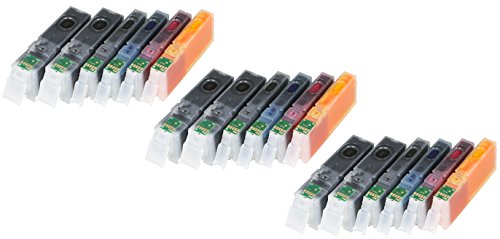 18 Druckerpatronen für Canon PGI550XL CLI551XL MIT CHIP und Füllstandanzeige für Canon Pixma MG6400, MG6450, MG6600, MG6650, MX720, MX725, MX920, MX925, iX6800, iX6850 kompatibel zu PGI550BK, CLI551BK, CLI551C, CLI551M, CLI551Y - 2
