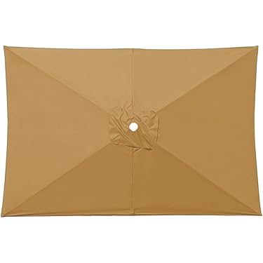Auvent De Rechange Pour Parasol (200CM 2,7M 300 CM), Toile De Rechange Pour 6 Bras/8 Bras, Housse De Rechange Pour Terrasse/Jardin/Piscine/Parapluie En Porte-à-faux(Color:Brown,Size:8 Ribs-2.7m(8.8ft
