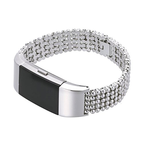 BZLine Stahl Bead Armband Smart Watch Band Band Uhrenarmband fr Fitbit Charge 2 (Silber) BZLine Stahl Bead Armband Smart Watch Band Band Uhrenarmband fr Fitbit Charge 2 (Silber)