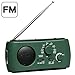 Produktbild Garmol Dynamo/Solarbetriebenes AM/FM Radio Klassische Form mit Taschenlampe (RD332) (Grün)