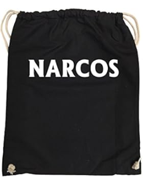 Comedy Bags - NARCOS - LOGO - hipster Turnbeutel, bedruckter Gymbag aus 100 % Baumwolle, praktischer Sport-Jute-Beutel...