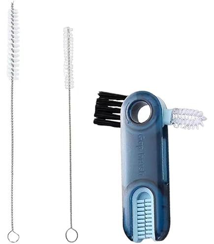 2 Spazzoline In Silicone Per Pulire Cannucce - 6mm E 8mm Pieghevoli E Riutilizzabili