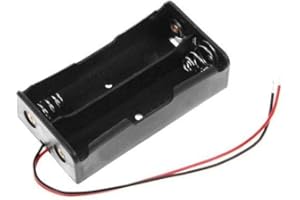 CABLEPELADO Porta batteria piatta | Supporto batteria 18650 | Include cavo da 200 mm | Tensione totale: 7,4 V (3,7 V per batteria) | Adatto per 2 batterie MR18650