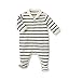 Petit Bateau Unisex Baby Mally  Striped V-Neck Long Sleeve Footies -  multi-coloured - 3-6 Months