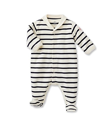 Petit Bateau Unisex Baby Mally  Striped V-Neck Long Sleeve Footies -  multi-coloured - 3-6 Months