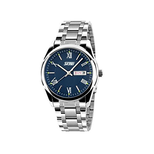 KZKR Herrenuhr Mnner leuchtender Edelstahl analoge Datum Tagesquarz Armbanduhr K388 KZKR Herrenuhr Mnner leuchtender Edelstahl analoge Datum Tagesquarz Armbanduhr K388