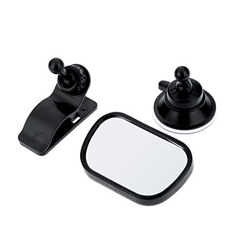 KKmoon Einstellbare Auto Baby Ansicht hinten Sitz Baby Sicherheit konvexe Spiegel mit Saugnäpfen Cup/Clip-Basis - 2