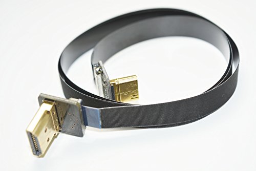FPV HDMI Kabel Mini HDMI männliche Schnittstelle 90 Grad zum Standard HDMI Mann 90 Grad für bürstenlose Kardanische Handgriff Kardanische Drohne dsrl Kardanische Multicopter Luftbild Fotografie schwarz 60CM - 8