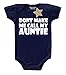 Don't Make Me Call My Auntie Print Navy & White 0 - 3 Months