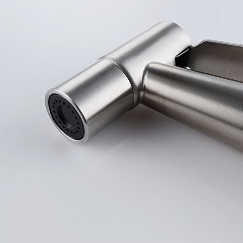 KES Massiv Edelstahl Spülbrause Bidet Brause mit Wandhalterung und Schlauch, Geschliffen, LP950-2 - 4