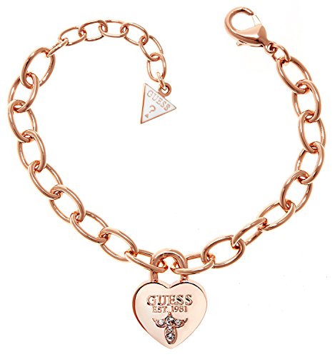 Guess Damen-Armband Messing Glas weiß 19.0 cm - UBB21569-S