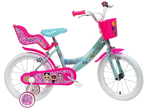 Denver Bike 16 LOL bicicletta Ciudad 40,6 cm (16") Acero Rosa, Turquesa, Blanco Niñas - Bicicleta (Vertical, Ciudad, 40,6 cm (16"), Acero, Rosa, Turquesa, Blanco, 40,6 cm (16"))