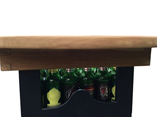 KMH®, Bierkasten – Stehtisch / Tischaufsatz – ECHT TEAK! (Ø = 70cm) (#102155) - 3