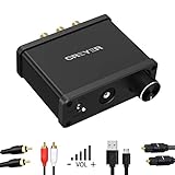 digital konverter koaxial cinch auf optisch toslink Creyer 192KHz Digital zu Analog Stereo Audio R / L Konverter Der beste Weg, um digital-optischen Koaxial-Toslink auf Analog-Cinch-L / R und 3,5 mm-Klinkenstecker zu konvertieren.